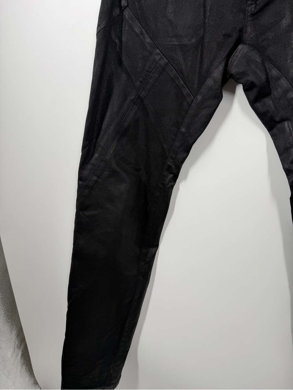 Rick Owen’s DRKSHDW Black Coated Viscose Silk Blend Pants - Picture 7 of 10